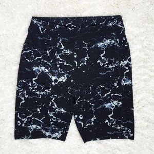 PopFit Black Marble Bike Shorts